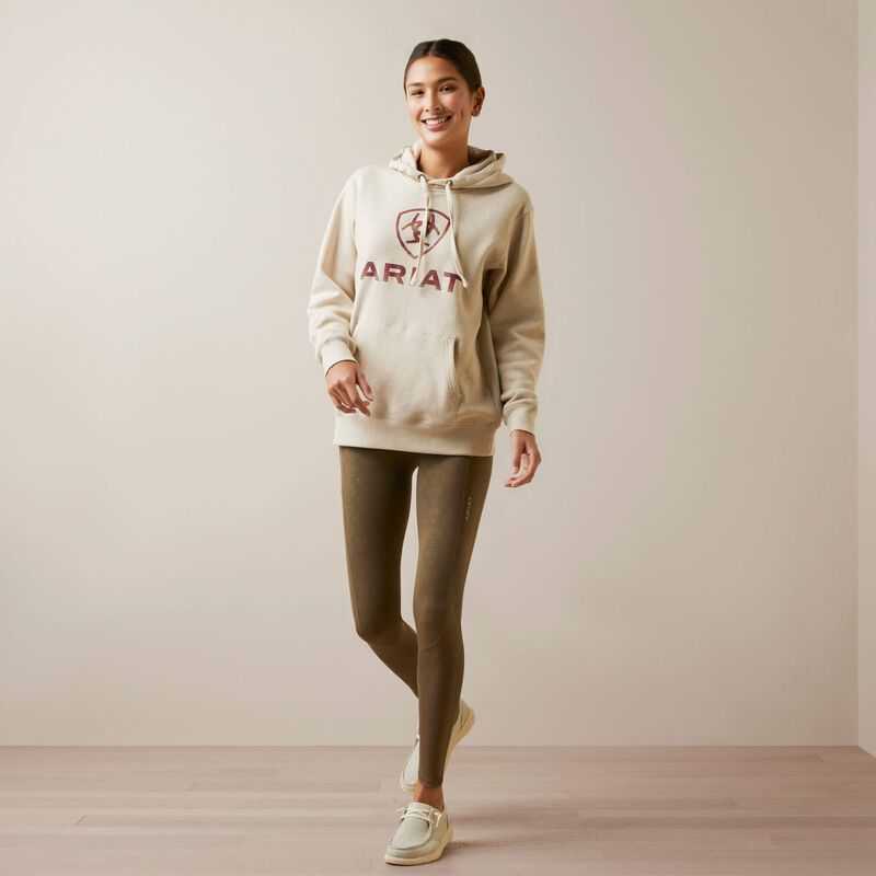 Ariat REAL Ombre Shield Hoodie Beige | 427XAOWNT