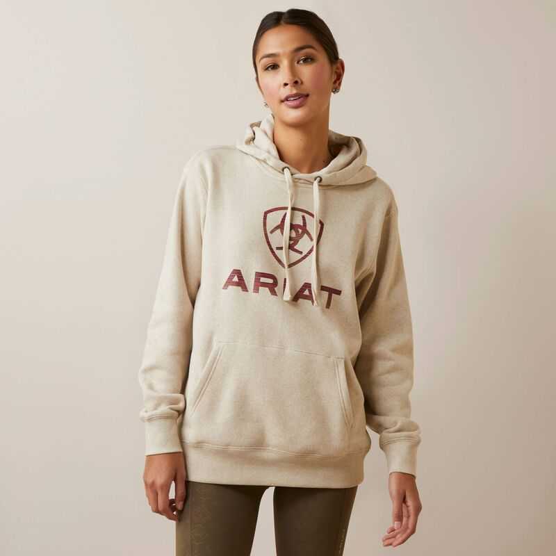 Ariat REAL Ombre Shield Hoodie Beige | 427XAOWNT