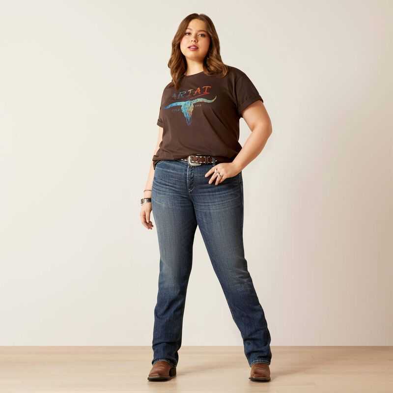 Ariat R.E.A.L. Perfect Rise Madyson Straight Jean Arkansas | 049EGHLUQ