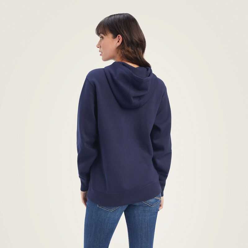 Ariat REAL Shield Logo Hoodie Navy | 830AHNSCG