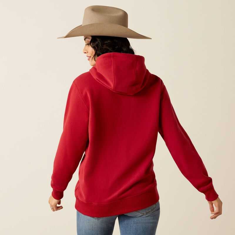 Ariat Ranch Goods Hoodie Red | 239IMYAOR