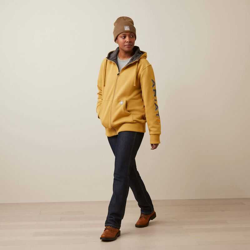 Ariat Rebar All-Weather Full Zip Hoodie Antelope | 924RAMZGV