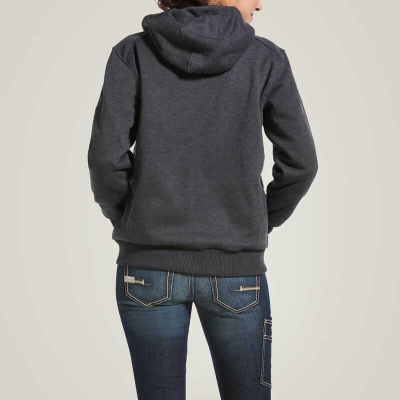 Ariat Rebar All-Weather Full Zip Hoodie Grey | 038SXDAZJ