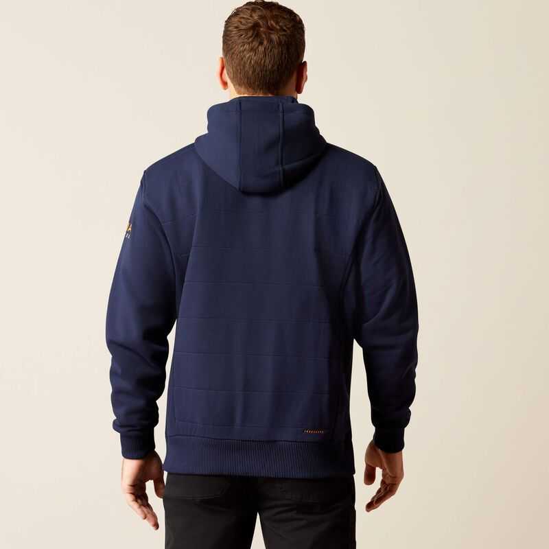 Ariat Rebar All-Weather Insulated Full Zip Hoodie Navy | 723ABHQUS