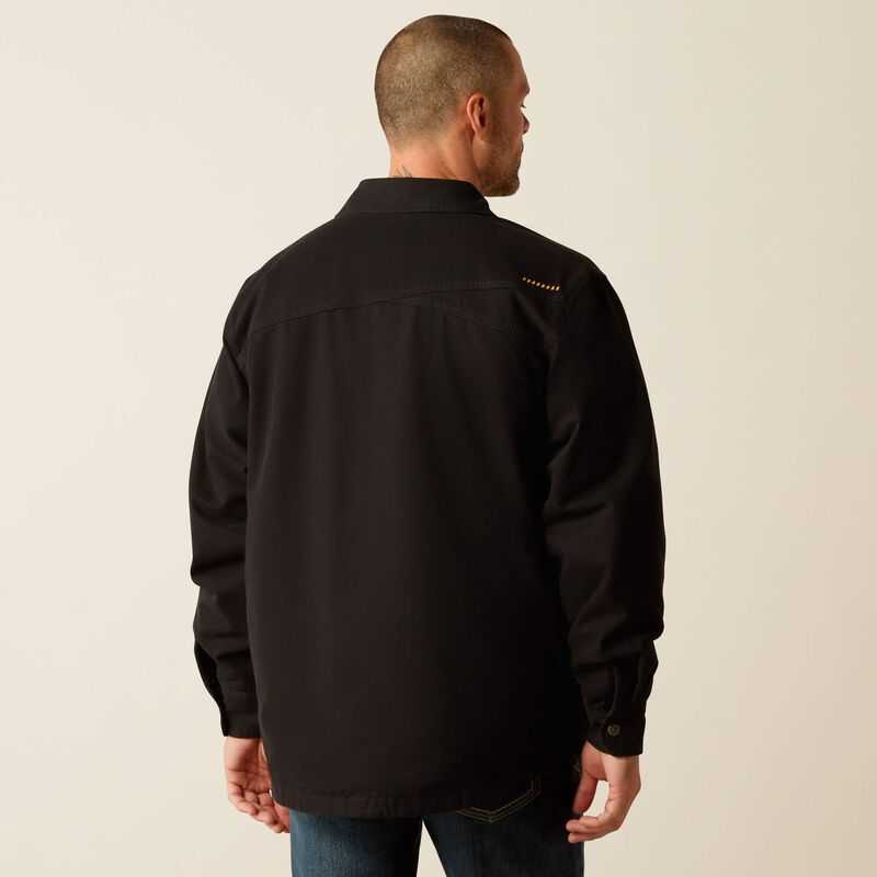 Ariat Rebar Canvas Shirt Jacket Black | 836XVDLUR