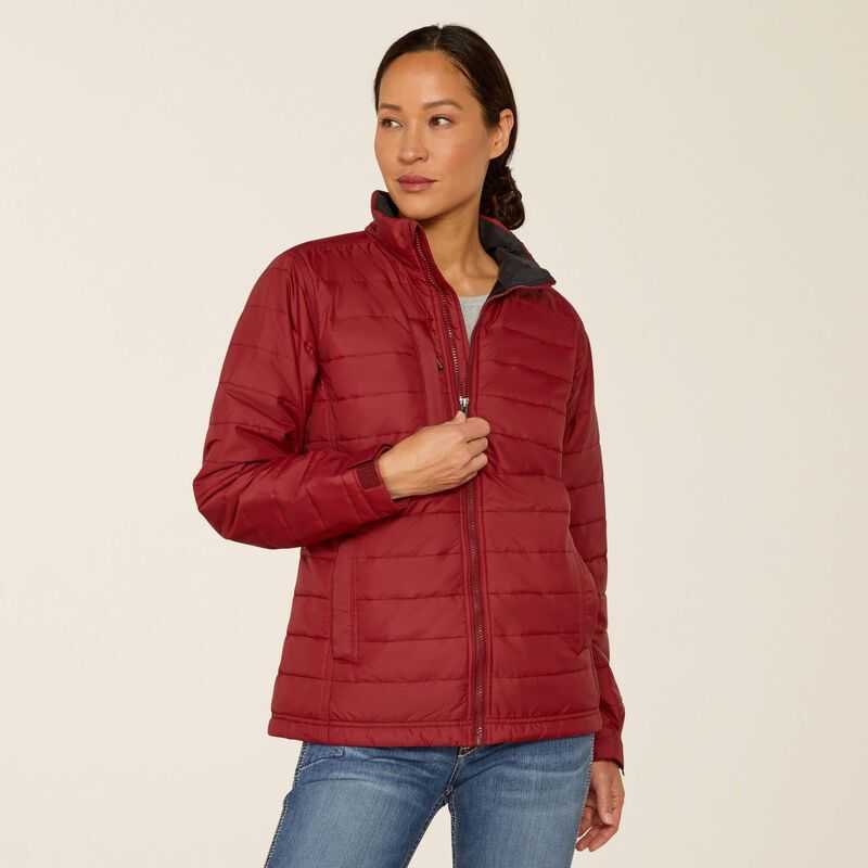 Ariat Rebar Cordura Ripstop Lightweight Insulated Jacket Dark Red | 028CGHKNV