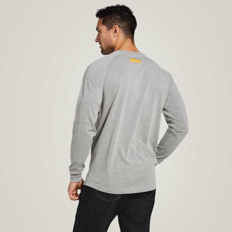 Ariat Rebar Cotton Strong Block T-Shirt Grey | 012KQDMIU