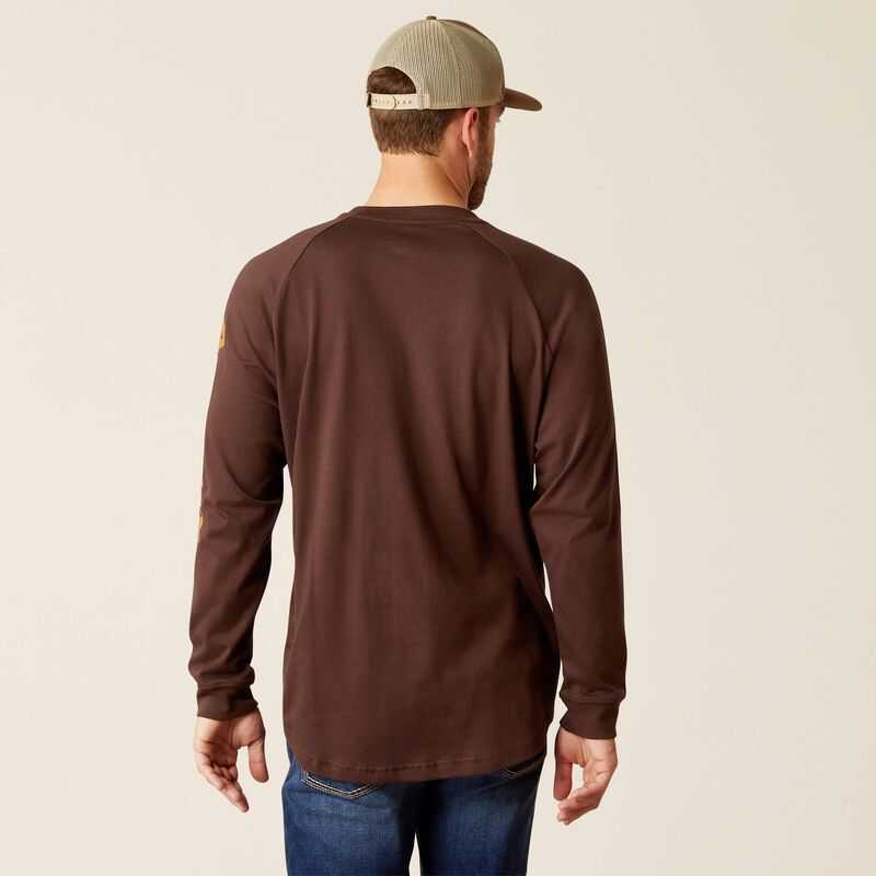 Ariat Rebar Cotton Strong Graphic T-Shirt Coffee / Brown | 834VMAUYL