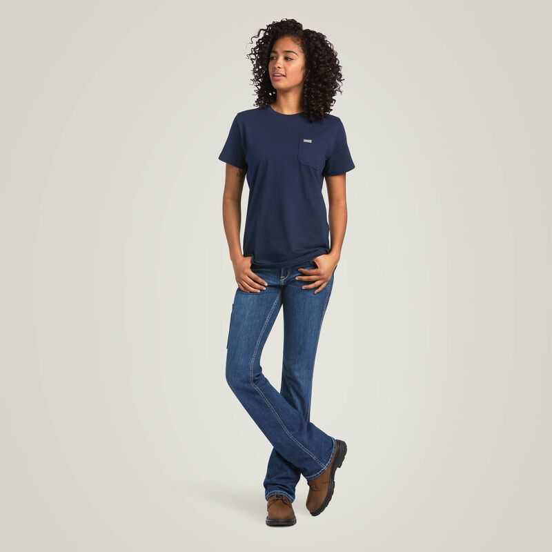 Ariat Rebar Cotton Strong Navy | 593RYZWTJ