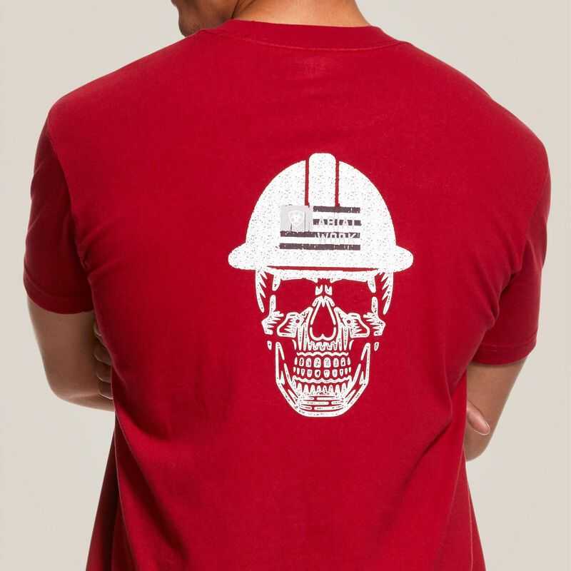 Ariat Rebar Cotton Strong Roughneck Graphic T-Shirt Red | 457XCZWGQ