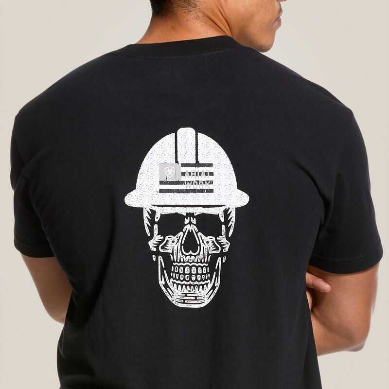 Ariat Rebar Cotton Strong Roughneck Graphic T-Shirt Black | 192TRWCUM