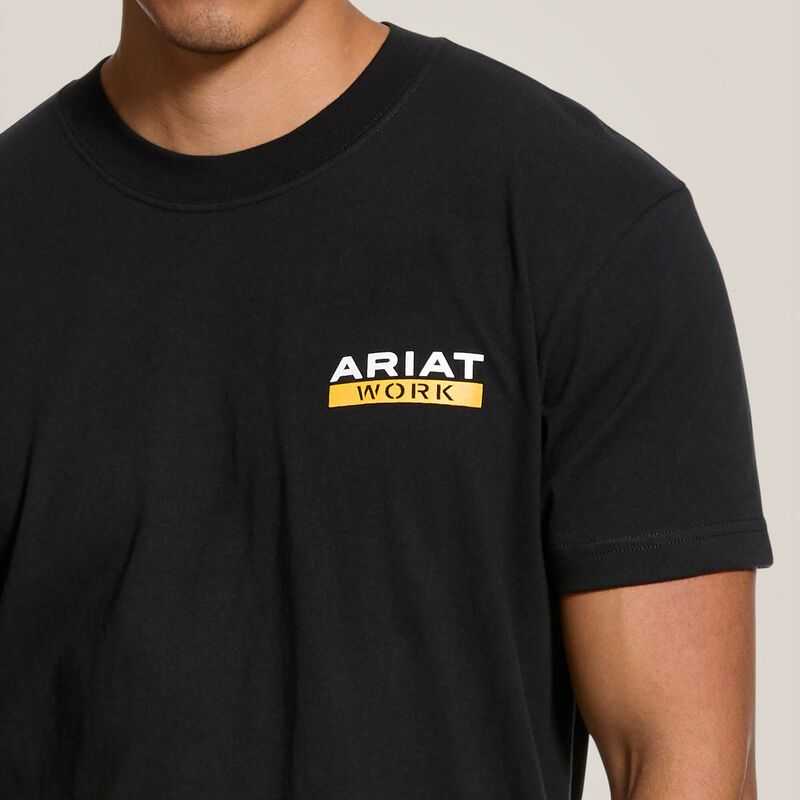 Ariat Rebar Cotton Strong Roughneck Graphic T-Shirt Black | 192TRWCUM