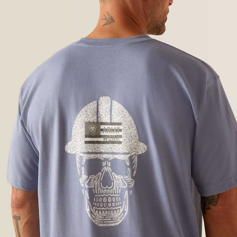 Ariat Rebar Cotton Strong Roughneck Graphic T-Shirt Infinity Heather | 314DEGXNU