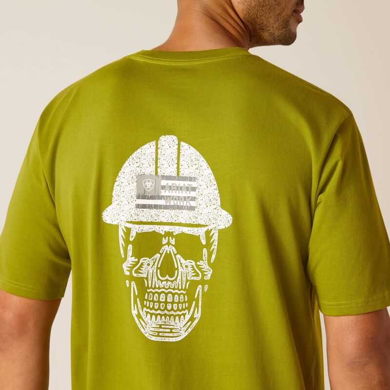 Ariat Rebar Cotton Strong Roughneck Graphic T-Shirt Green | 563JNSFHZ