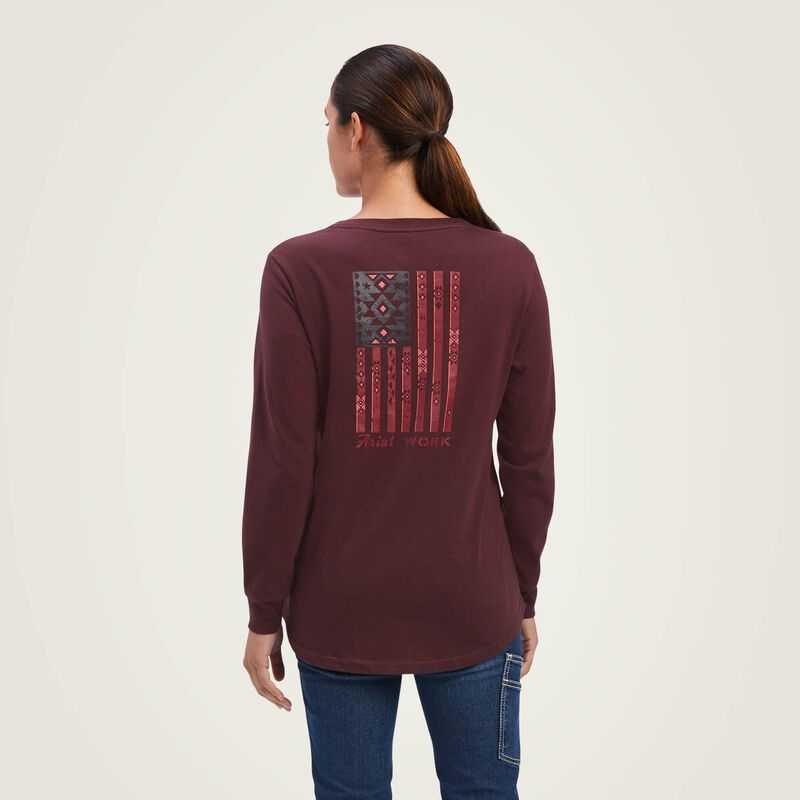 Ariat Rebar Cotton Strong SouthWest Graphic T-Shirt Chocolate | 645XFJYSW