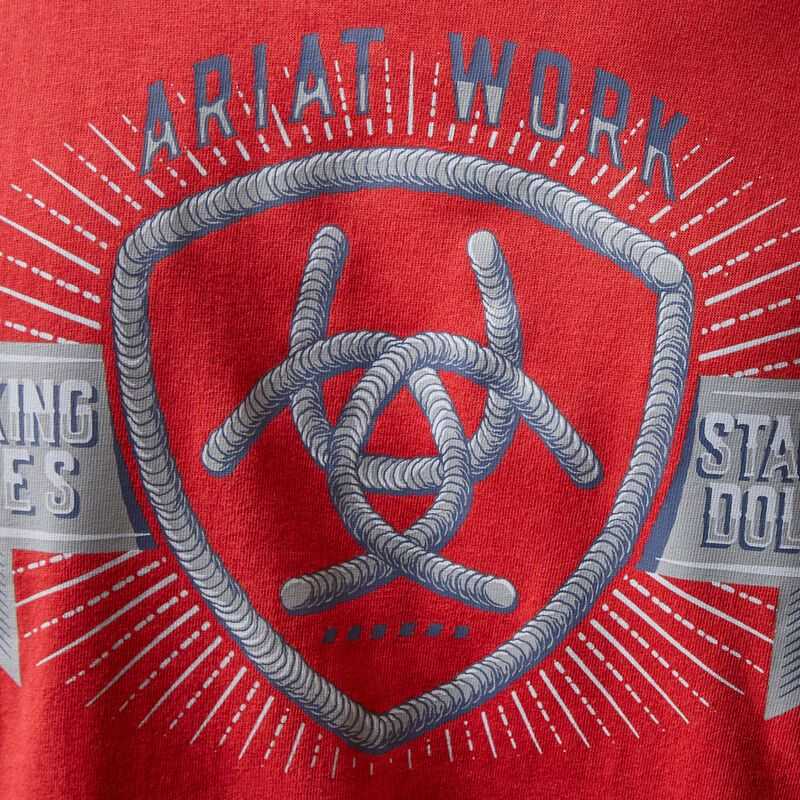 Ariat Rebar Cotton Strong Stacking Dimes Red | 028UIQBTD