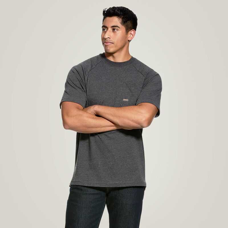 Ariat Rebar Cotton Strong T-Shirt Grey | 896GYWFXB