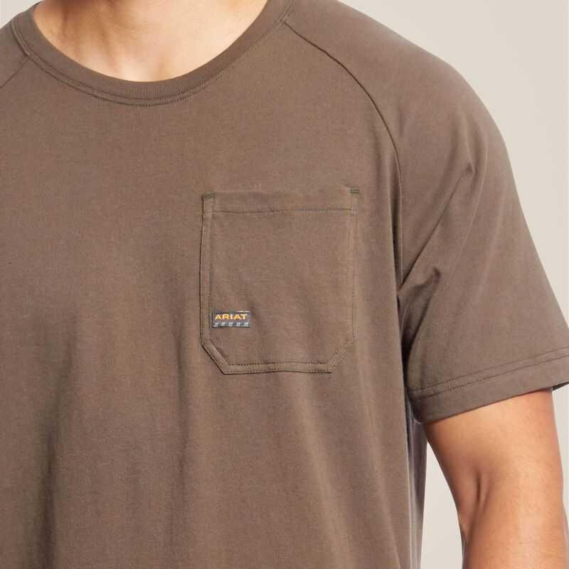 Ariat Rebar Cotton Strong T-Shirt Moss | 572TONMEJ