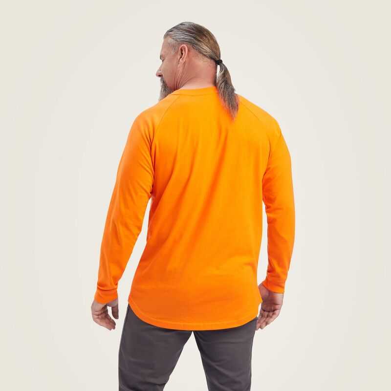 Ariat Rebar Cotton Strong T-Shirt Orange | 756YWNPSD