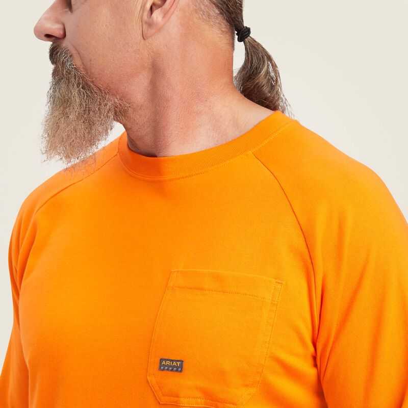 Ariat Rebar Cotton Strong T-Shirt Orange | 756YWNPSD