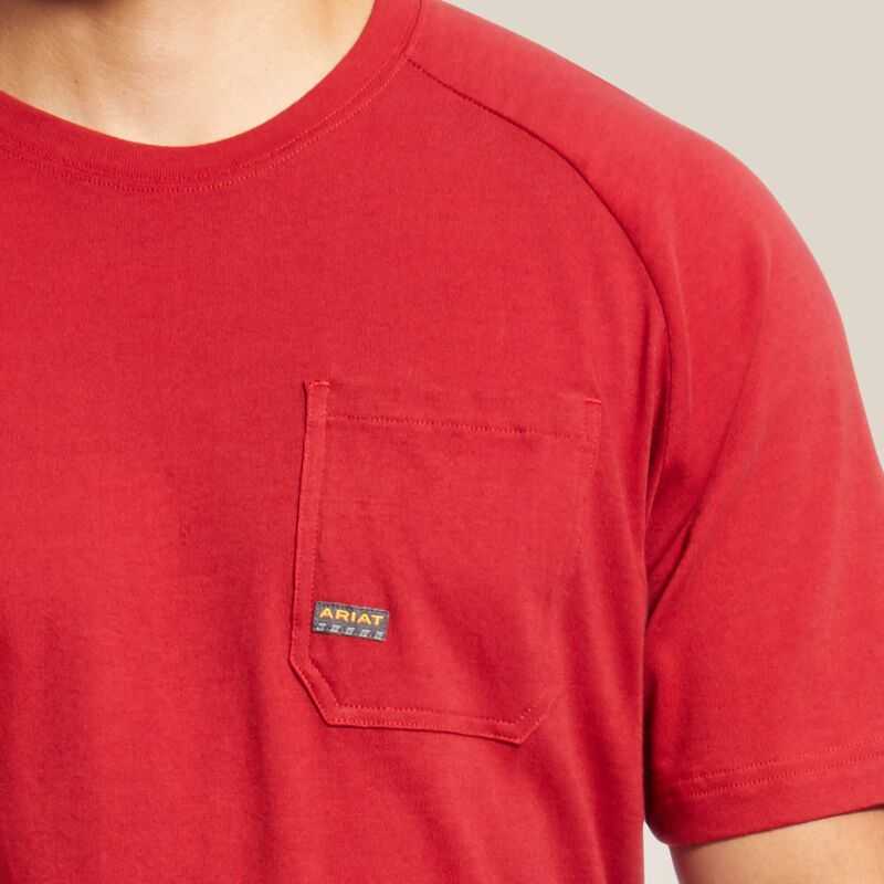 Ariat Rebar Cotton Strong T-Shirt Red | 582RDVPGO