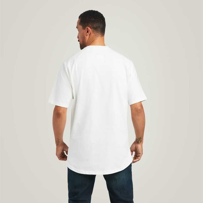 Ariat Rebar Cotton Strong T-Shirt White | 826HADLMZ