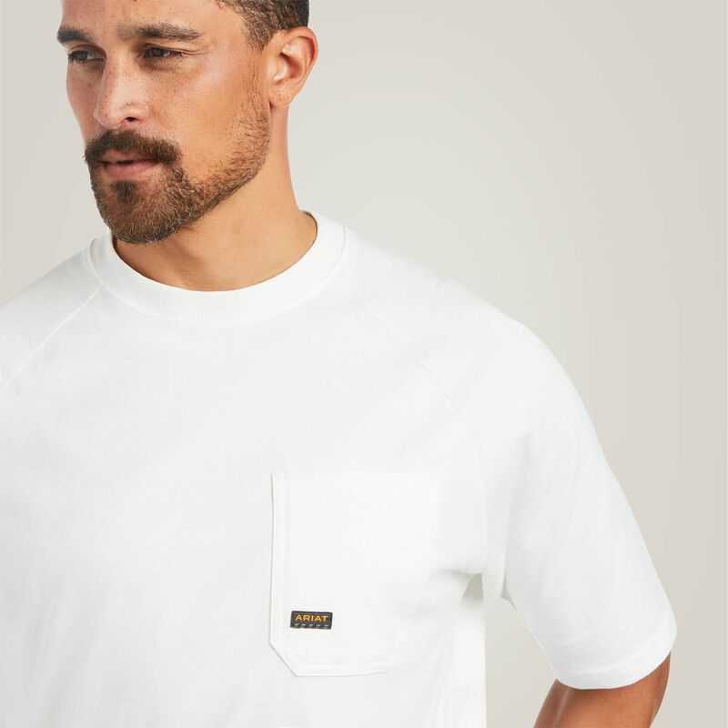 Ariat Rebar Cotton Strong T-Shirt White | 826HADLMZ