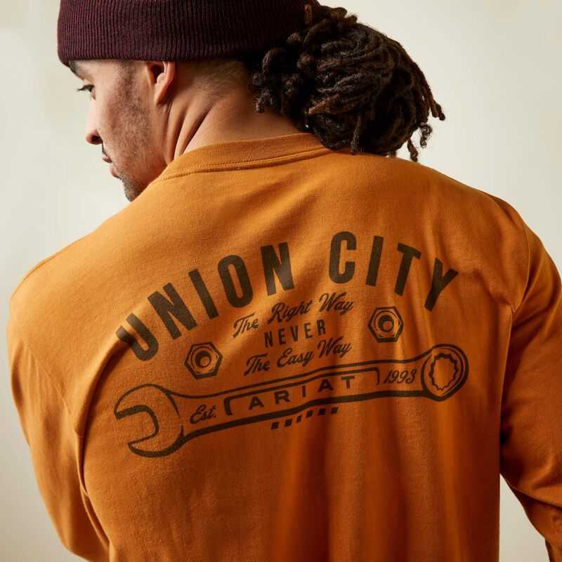 Ariat Rebar Cotton Strong Union City Orange | 942NURMXK