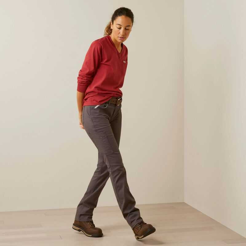 Ariat Rebar Cotton Strong Work Hard Red | 491NQRWEL