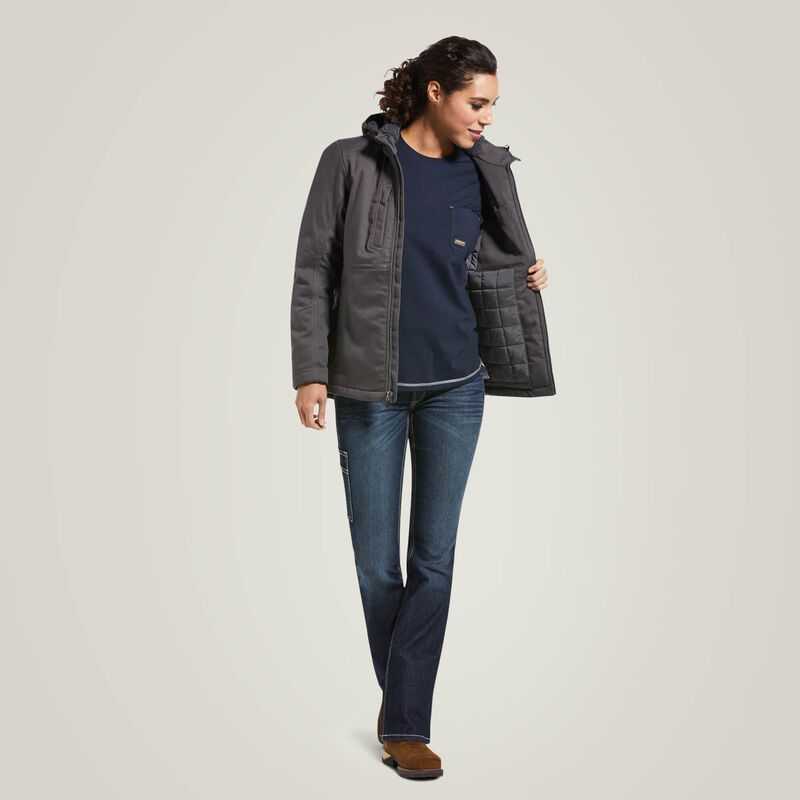 Ariat Rebar DuraCanvas Insulated Jacket Grey | 238ZMPHGE