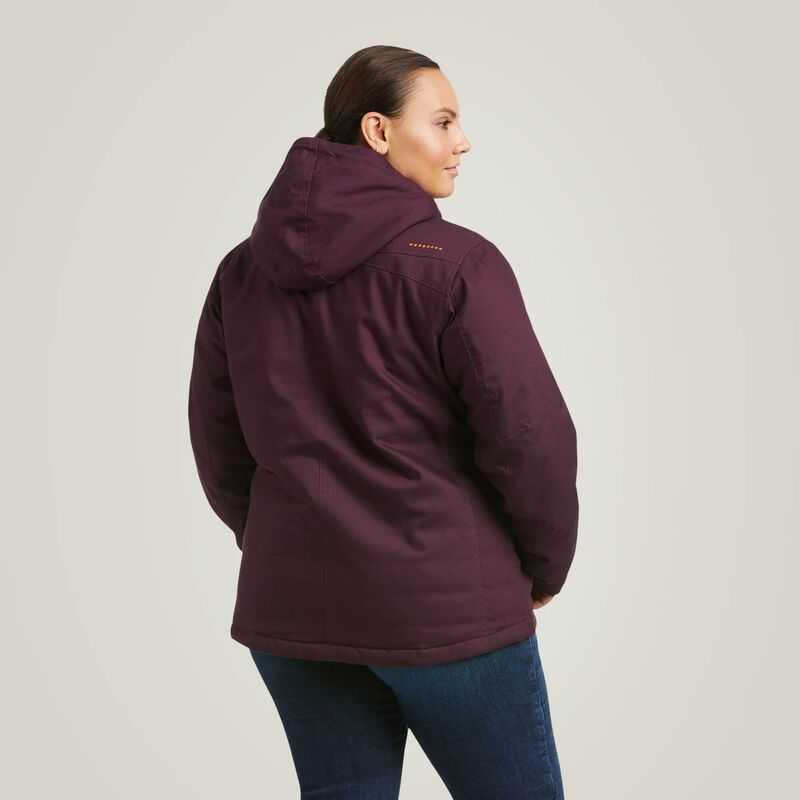 Ariat Rebar DuraCanvas Insulated Jacket Purple | 194EGKLHQ