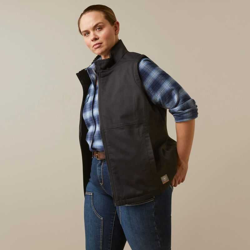 Ariat Rebar DuraCanvas Insulated Vest Black | 965UDIYWF