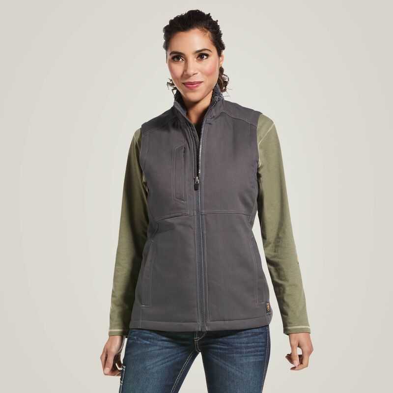 Ariat Rebar DuraCanvas Insulated Vest Grey | 932JNHMZO