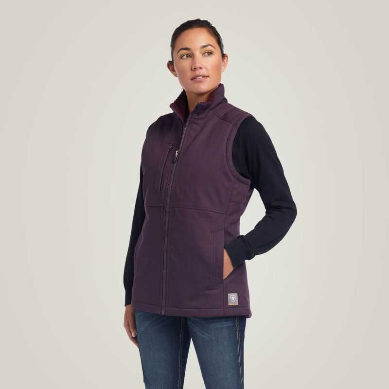 Ariat Rebar DuraCanvas Insulated Vest Purple | 612XWFAPD