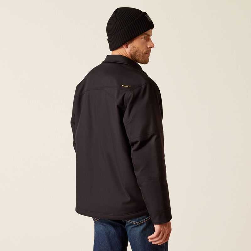 Ariat Rebar DuraCanvas Sherpa-Lined Coat Black | 376QYXMIZ