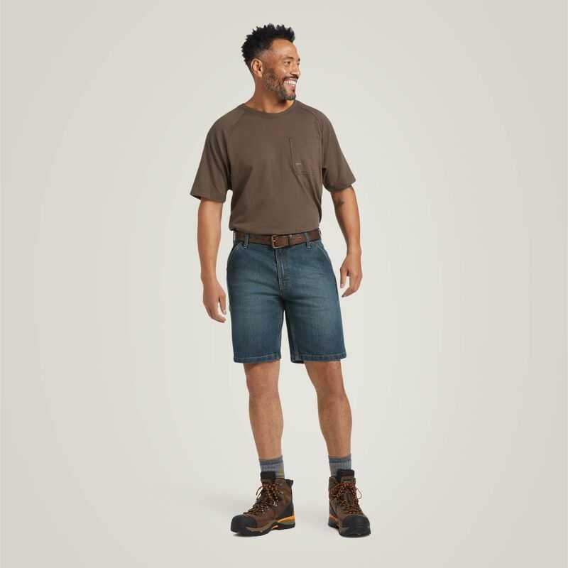 Ariat Rebar DuraStretch Denim Utility Short Phantom | 896YGXHML