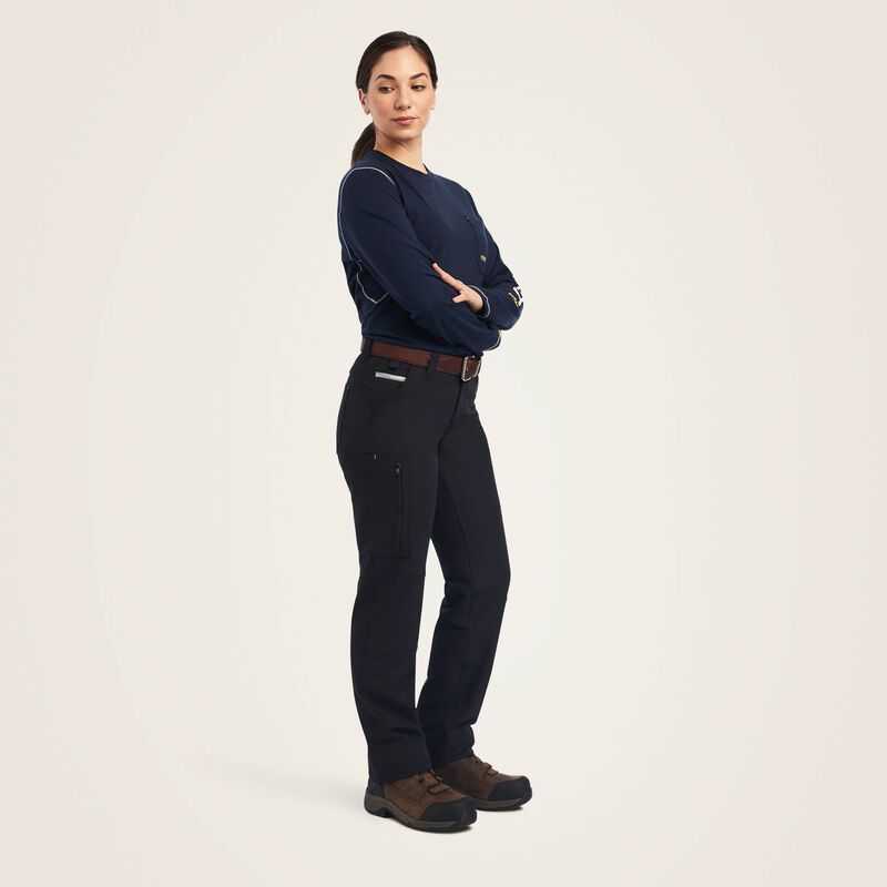 Ariat Rebar DuraStretch DriTEK Softshell Straight Pant Black | 132GTXUES