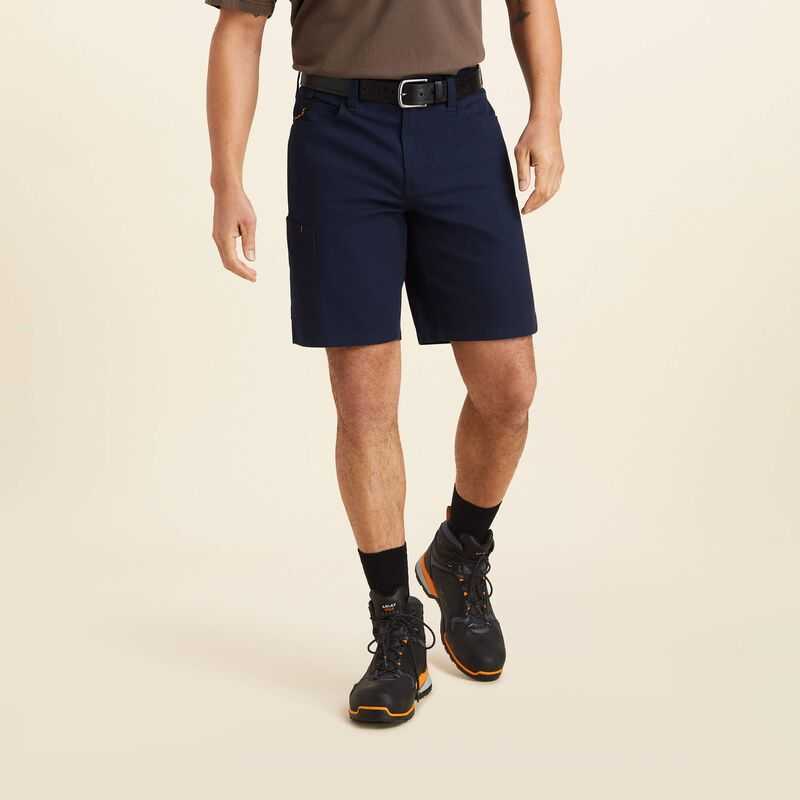 Ariat Rebar DuraStretch Made Tough 10\' Short Navy | 794VWXAJB