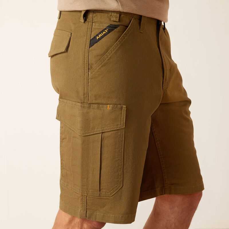 Ariat Rebar DuraStretch Made Tough Cargo 11' Short Dark Olive | 248XIWTZE