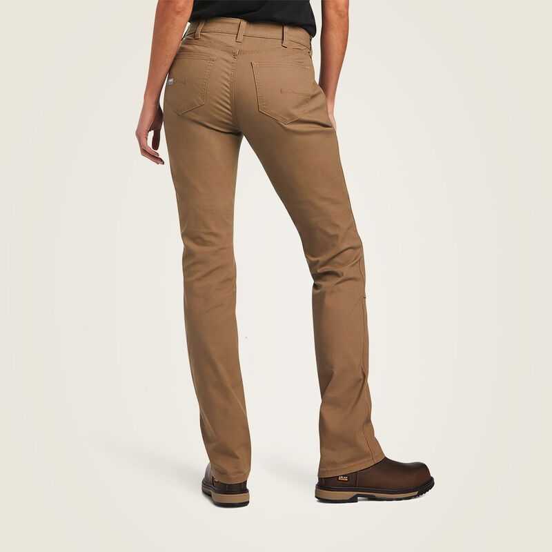 Ariat Rebar DuraStretch Made Tough Double Front Pant Khaki | 920NBOITY