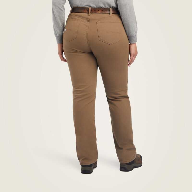 Ariat Rebar DuraStretch Made Tough Double Front Pant Khaki | 920NBOITY