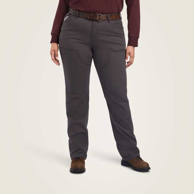 Ariat Rebar DuraStretch Made Tough Double Front Pant Grey | 506LFNAKG