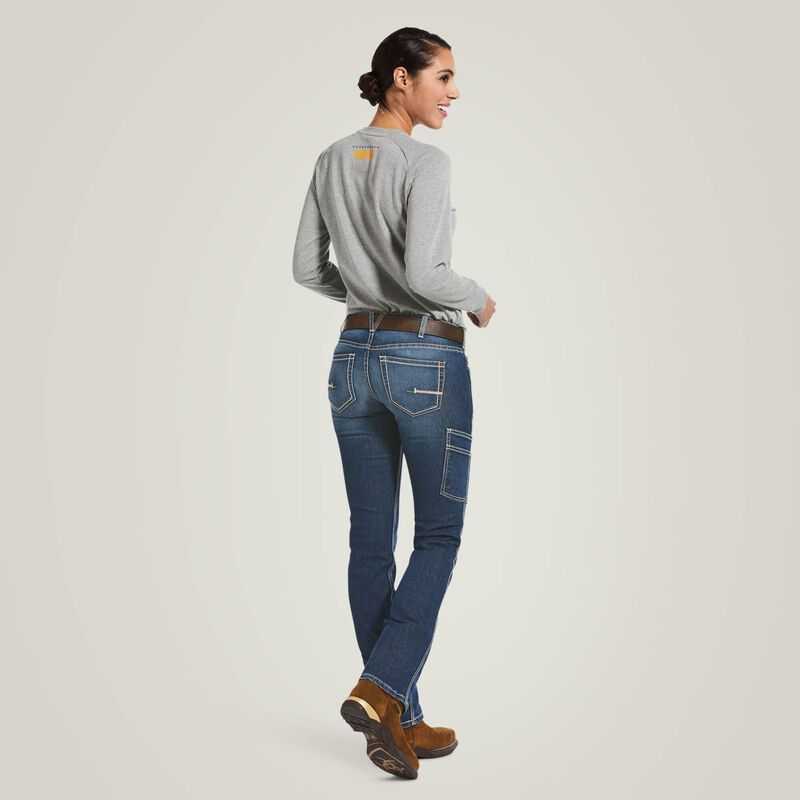 Ariat Rebar DuraStretch Riveter Straight Leg Jean Nightride | 857RBAXVH