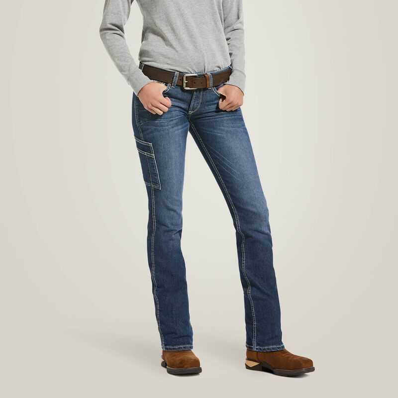 Ariat Rebar DuraStretch Riveter Straight Leg Jean Nightride | 857RBAXVH