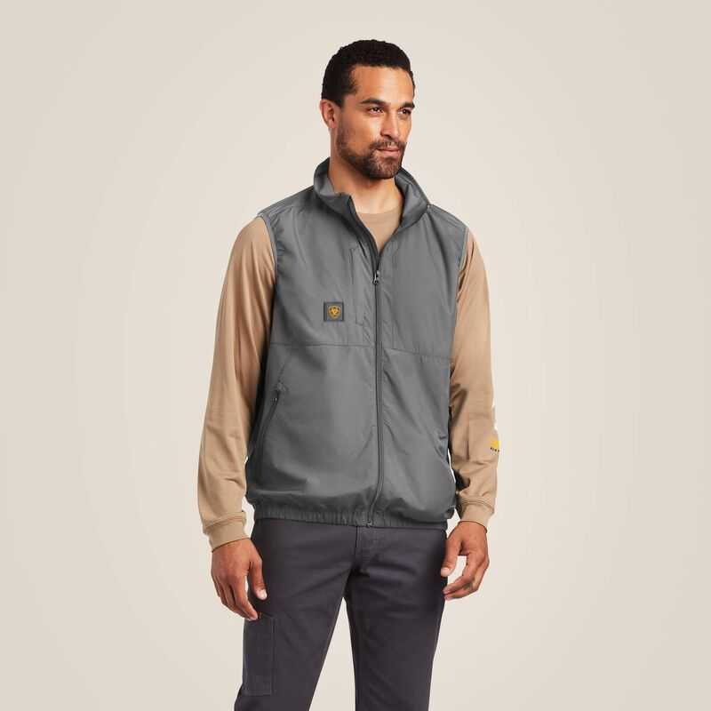 Ariat Rebar Elite Series Wind Chill Vest Grey | 739QUYWEV