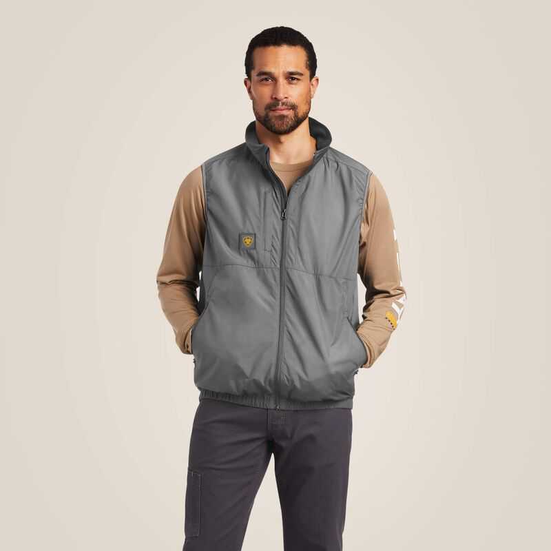 Ariat Rebar Elite Series Wind Chill Vest Grey | 739QUYWEV