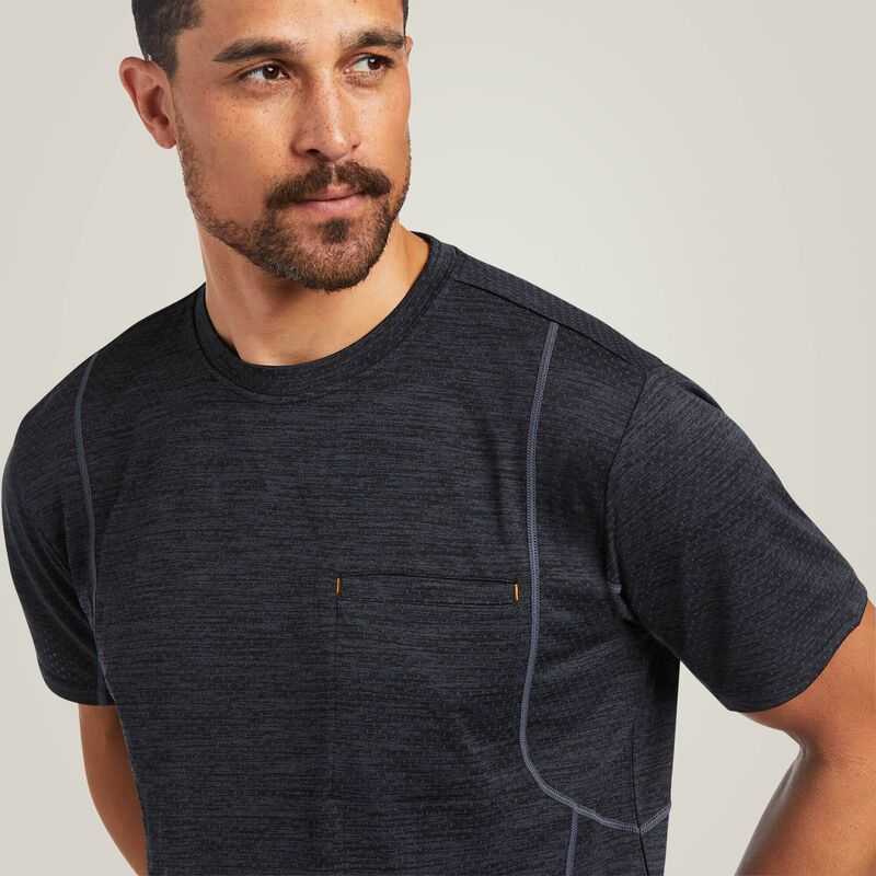 Ariat Rebar Evolution Athletic Fit T-Shirt Black | 628NOUZJF