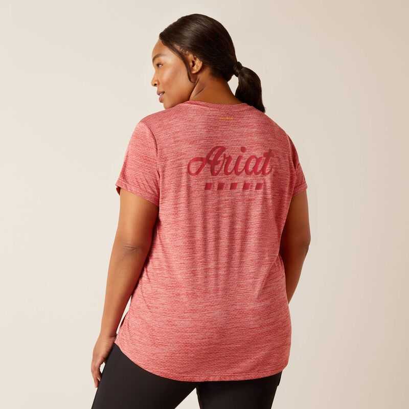 Ariat Rebar Evolution Logo T-Shirt Red | 069JLYAWC