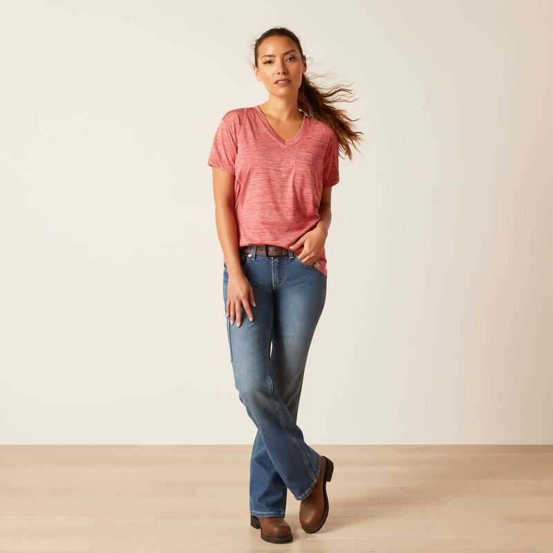 Ariat Rebar Evolution T-Shirt Red | 652YNXWKT