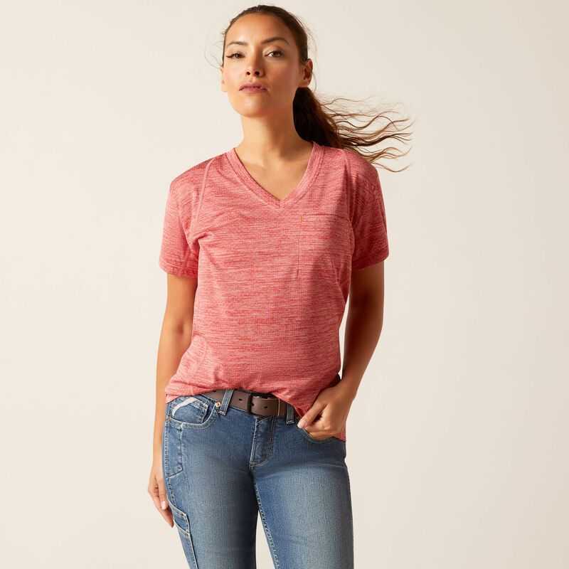 Ariat Rebar Evolution T-Shirt Red | 652YNXWKT